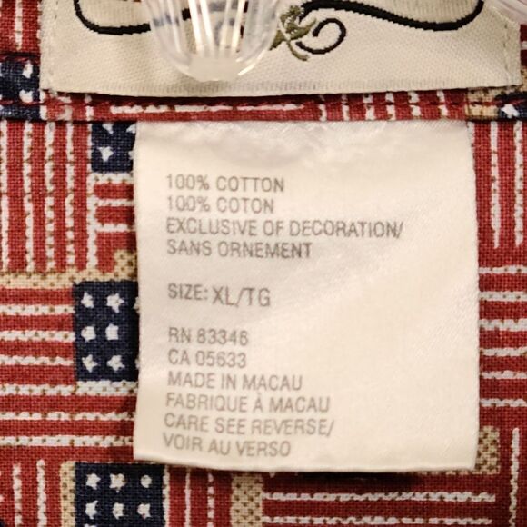 Patriotic VTG Bottom Down Dennis Blouse - Picture 10 of 10